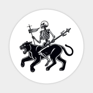 Skeleton Ride Black Panther Magnet